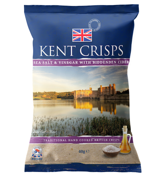 Sea Salt & Vinegar with Biddenden Cider Crisps 150g